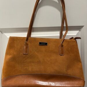 Kate Spade New York suede and leather shoulder bag